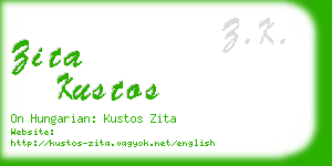 zita kustos business card